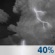 Thursday Night: A chance of showers and thunderstorms before 8pm, then a chance of showers and thunderstorms. Mostly cloudy, with a low around 64. Chance of precipitation is 40%. Thursday Night: Chance Showers And Thunderstorms