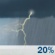 This Afternoon: A slight chance of showers and thunderstorms after 5pm. Mostly cloudy, with a high near 83. West wind around 7 mph. Chance of precipitation is 20%. This Afternoon: Slight Chance Showers And Thunderstorms